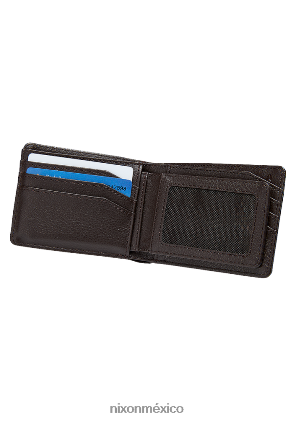 Nixon pase cartera de cuero vegano Z2VL2N530 accesorios marrón