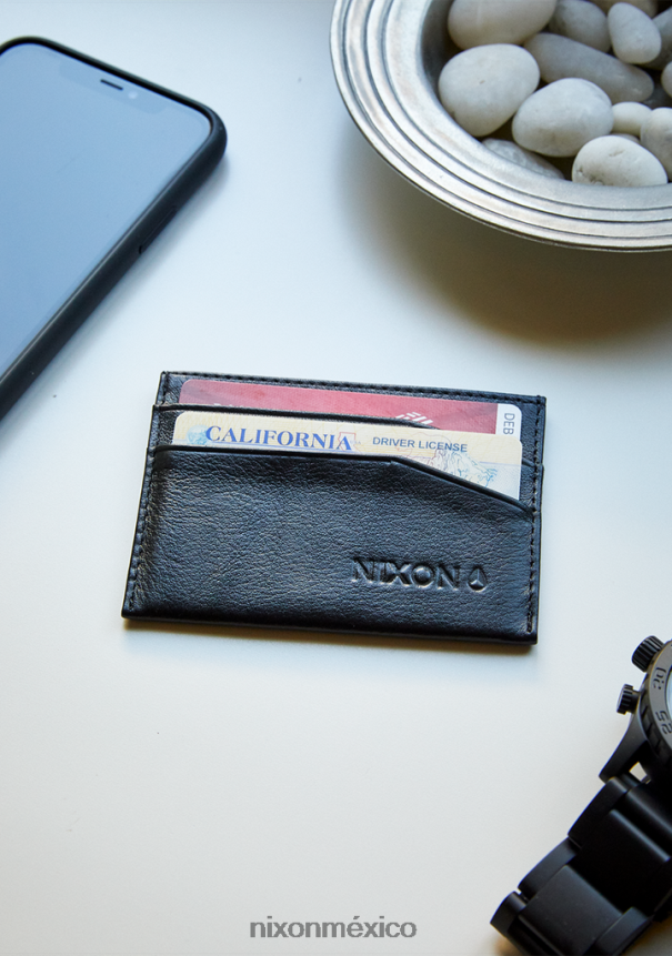 Nixon tarjetero de piel flaco Z2VL2N532 accesorios negro