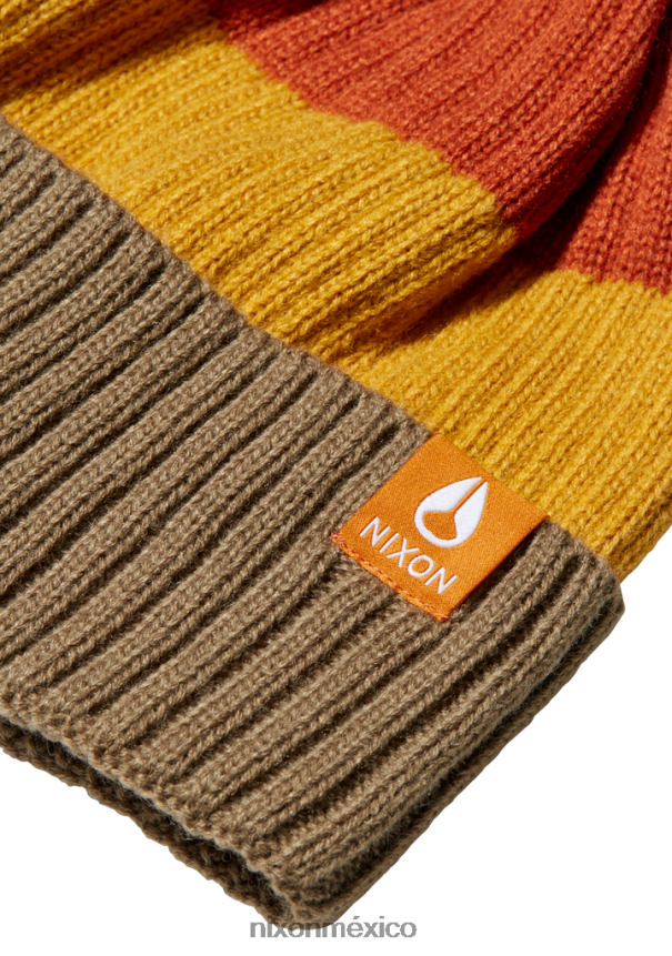 Nixon gorro schrader con pompón Z2VL2N380 accesorios vintage naranja multi