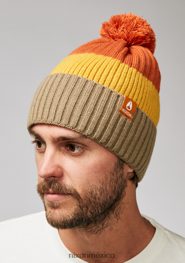 Nixon gorro schrader con pompón Z2VL2N380 accesorios vintage naranja multi