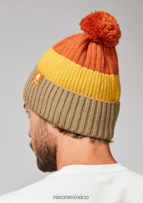 Nixon gorro schrader con pompón Z2VL2N380 accesorios vintage naranja multi