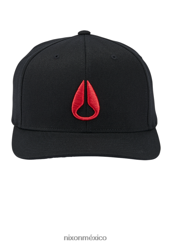 Nixon gorra de ajuste atlético flexfit profundo Z2VL2N401 accesorios negro/rojo