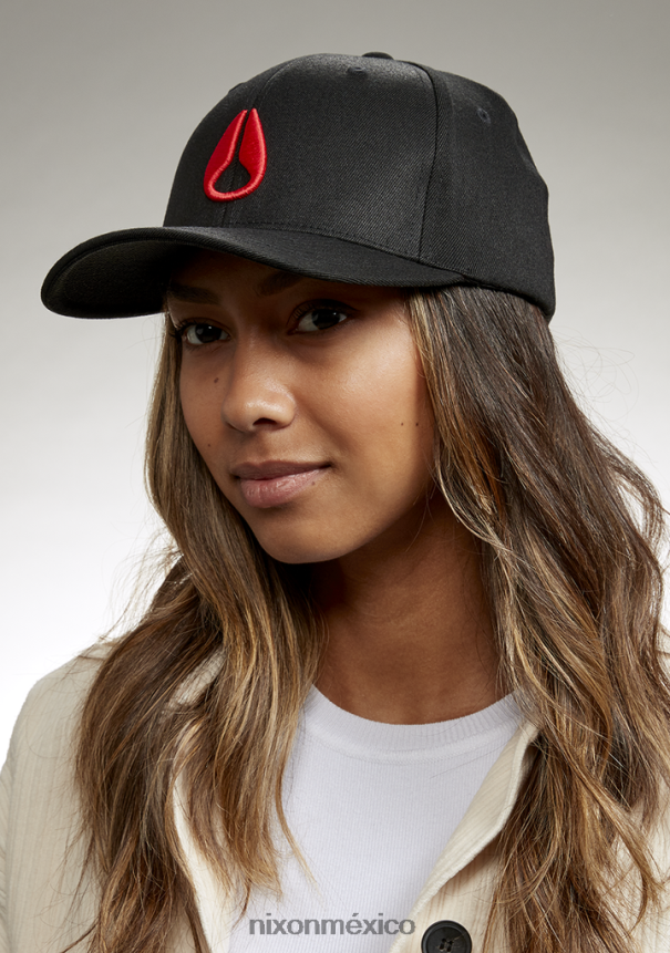 Nixon gorra de ajuste atlético flexfit profundo Z2VL2N401 accesorios negro/rojo
