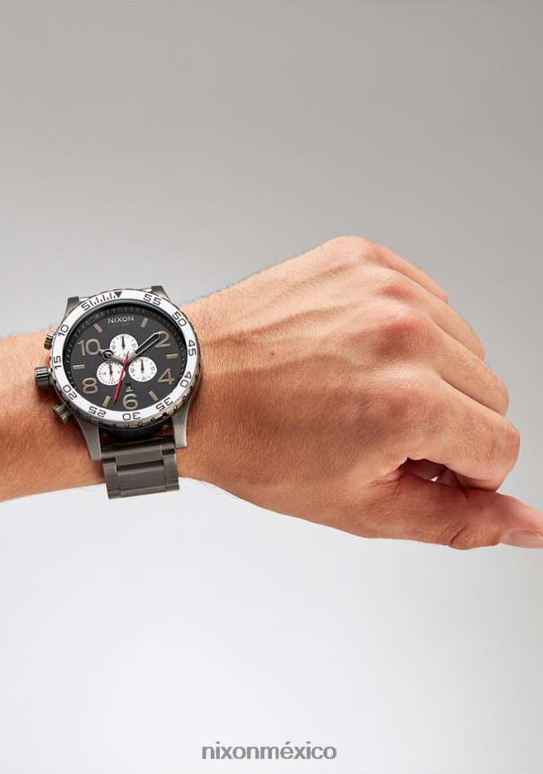 Nixon 51-30 crono Z2VL2N26 mirar negro/blanco/bronce