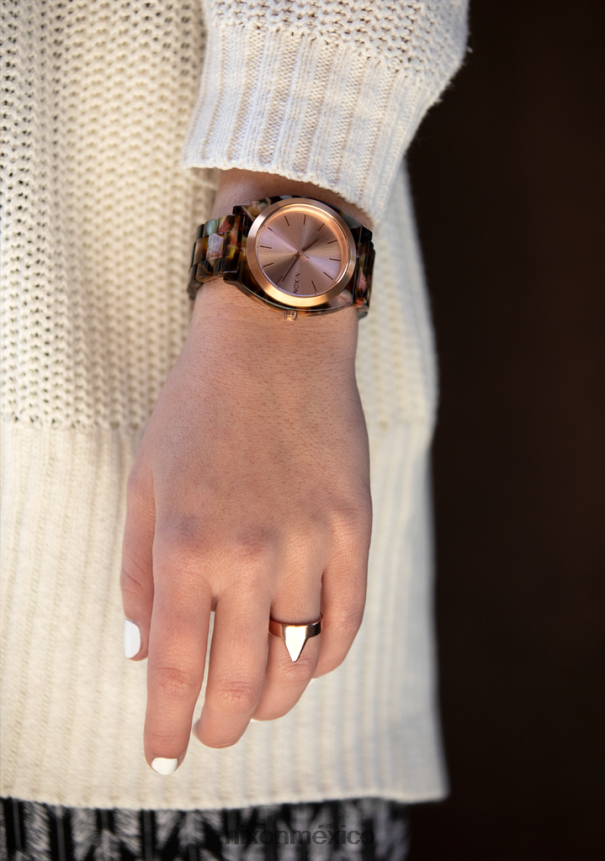 Nixon acetato del contador del tiempo Z2VL2N248 mirar oro rosa/carey rosa