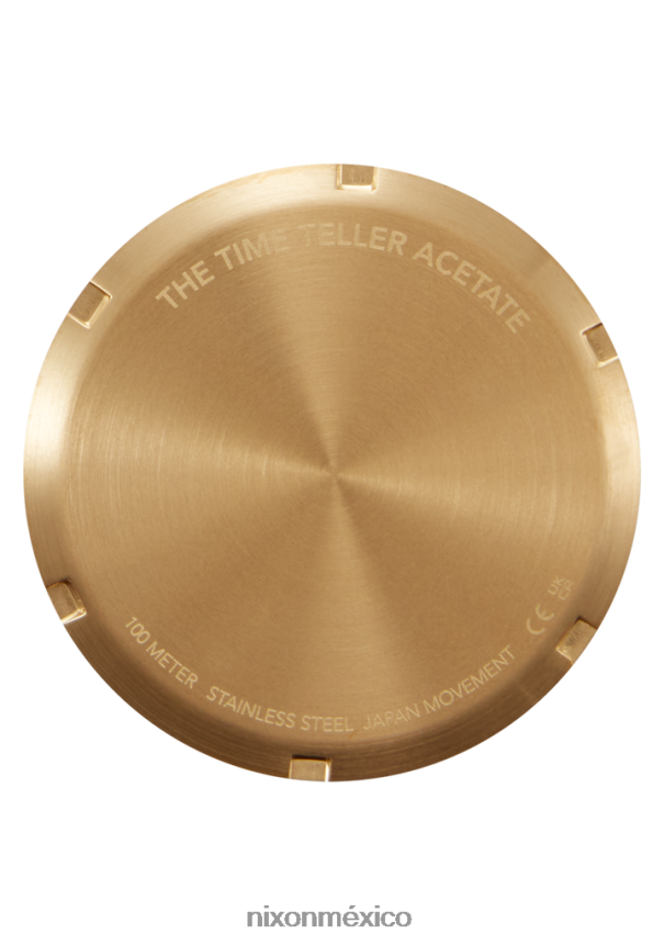 Nixon acetato del contador del tiempo Z2VL2N249 mirar tortuga negra