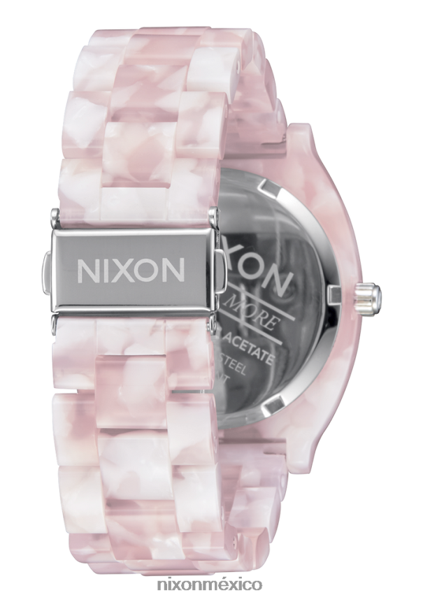 Nixon acetato del contador del tiempo Z2VL2N250 mirar rosa/plata