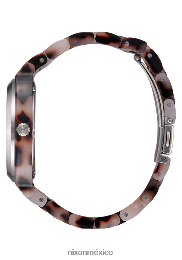 Nixon acetato del contador del tiempo Z2VL2N251 mirar tortuga rosa/nácar