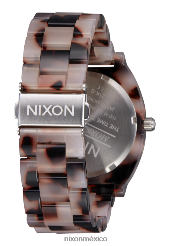 Nixon acetato del contador del tiempo Z2VL2N251 mirar tortuga rosa/nácar