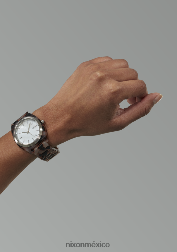 Nixon acetato del contador del tiempo Z2VL2N251 mirar tortuga rosa/nácar
