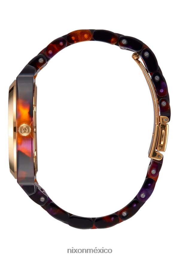 Nixon acetato del contador del tiempo de los Rolling Stones Z2VL2N256 mirar multicolor/oro