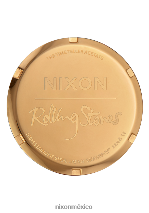 Nixon acetato del contador del tiempo de los Rolling Stones Z2VL2N256 mirar multicolor/oro