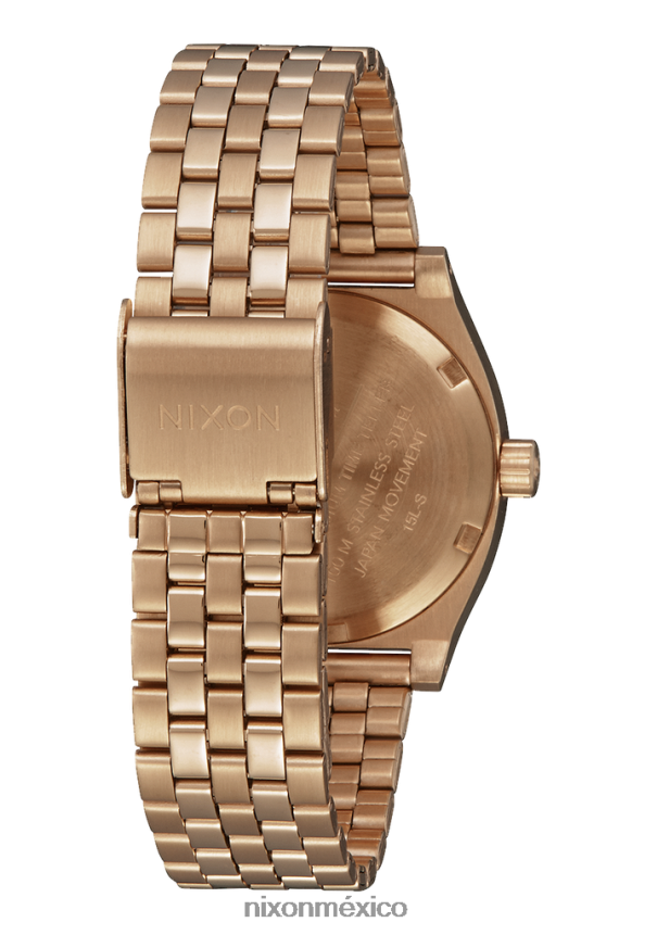 Nixon cajero de tiempo medio Z2VL2N227 mirar todo oro rosa