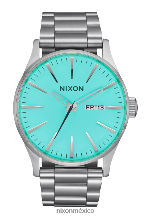 Nixon centinela de acero inoxidable Z2VL2N11 mirar plata/turquesa
