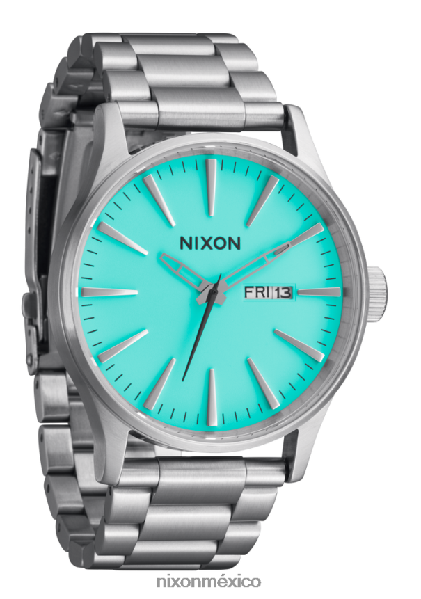 Nixon centinela de acero inoxidable Z2VL2N11 mirar plata/turquesa