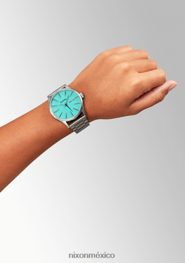 Nixon centinela de acero inoxidable Z2VL2N11 mirar plata/turquesa