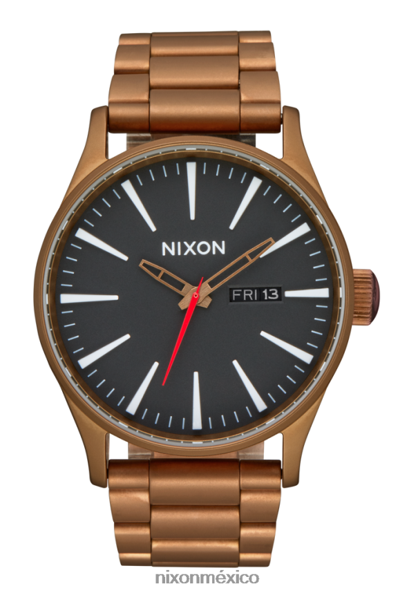 Nixon centinela de acero inoxidable Z2VL2N16 mirar bronce/negro