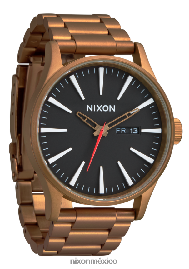 Nixon centinela de acero inoxidable Z2VL2N16 mirar bronce/negro