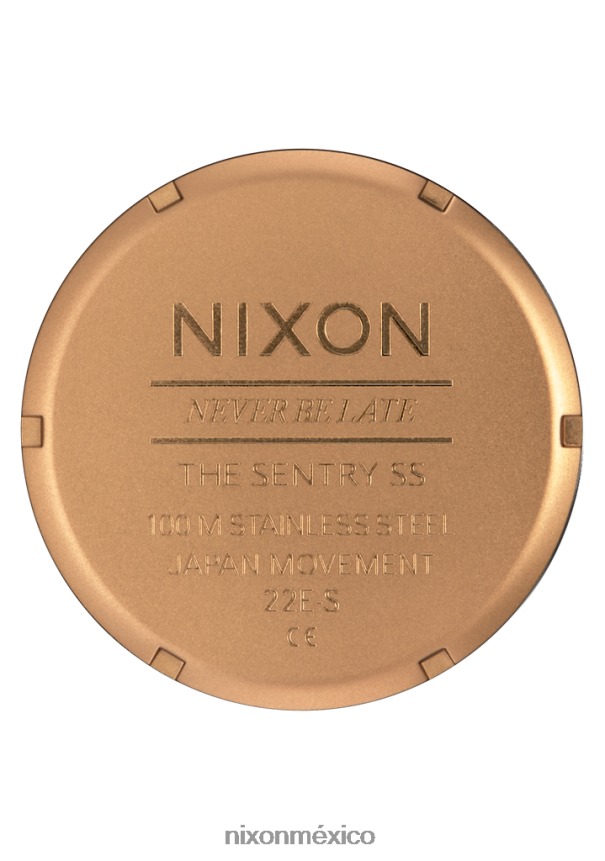 Nixon centinela de acero inoxidable Z2VL2N16 mirar bronce/negro
