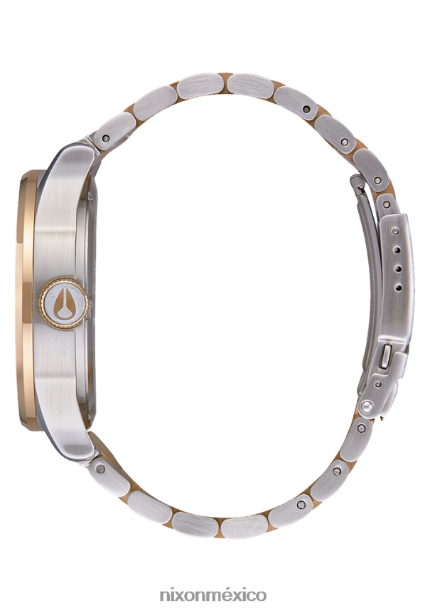 Nixon centinela de acero inoxidable Z2VL2N7 mirar oro plateado