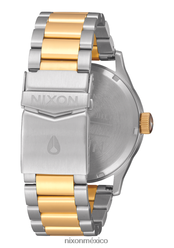 Nixon centinela de acero inoxidable Z2VL2N7 mirar oro plateado
