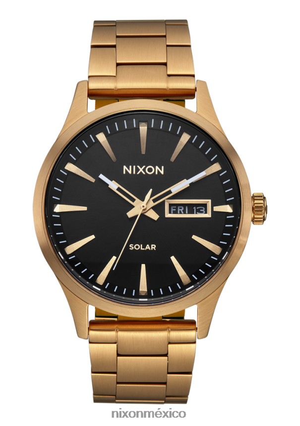 Nixon centinela solar de acero inoxidable Z2VL2N97 mirar todo dorado/negro
