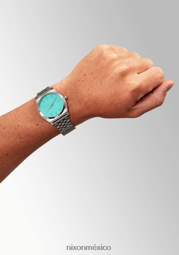 Nixon contador de tiempo Z2VL2N38 mirar plata/turquesa