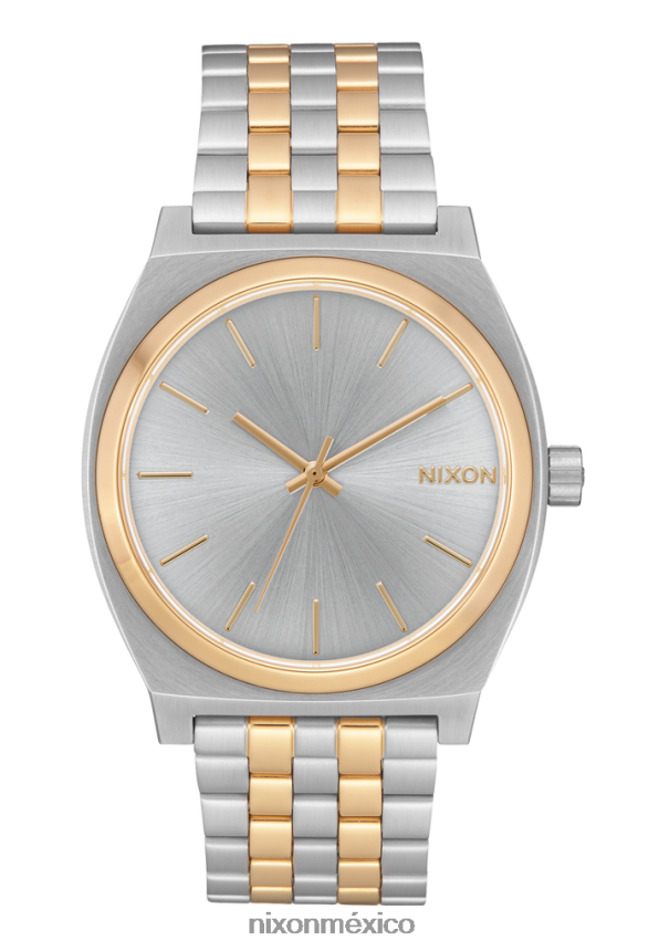 Nixon contador de tiempo Z2VL2N43 mirar oro plateado