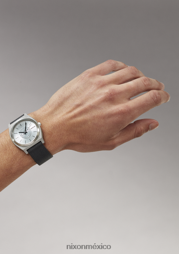 Nixon contador de tiempo independiente Z2VL2N127 mirar todo plateado