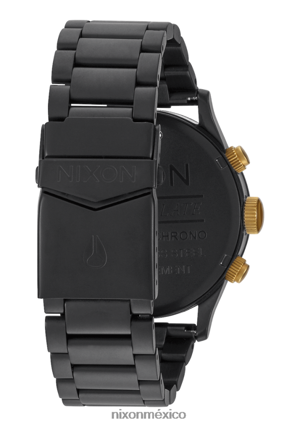 Nixon crono centinela Z2VL2N74 mirar negro mate/oro