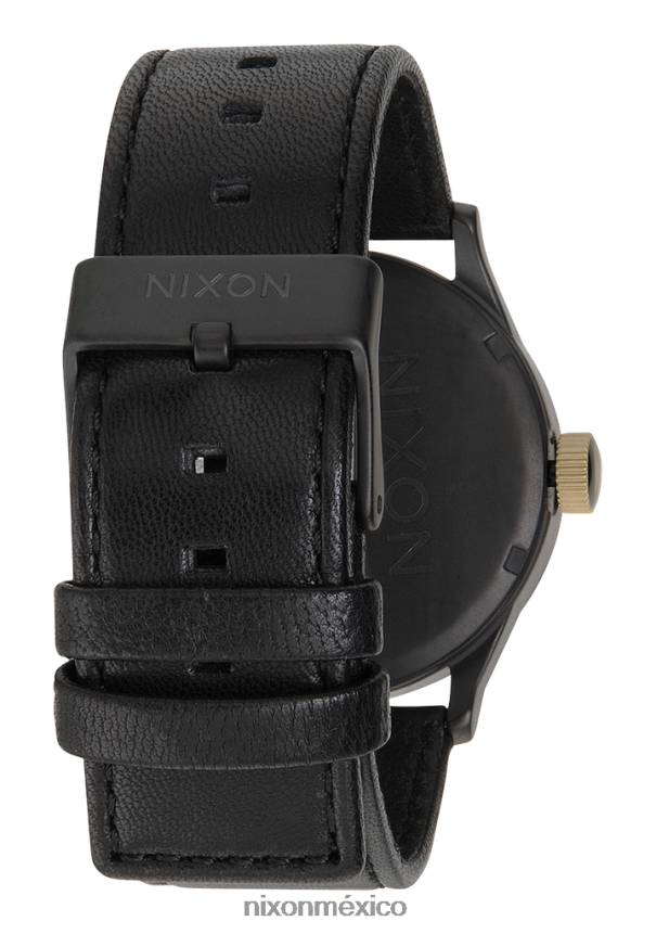 Nixon cuero centinela Z2VL2N48 mirar negro mate/oro