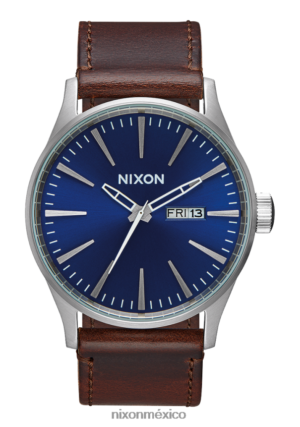 Nixon cuero centinela Z2VL2N50 mirar azul Marrón