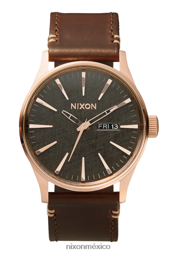 Nixon cuero centinela Z2VL2N51 mirar oro rosa/bronce/marrón