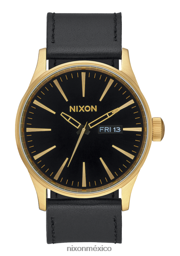 Nixon cuero centinela Z2VL2N53 mirar oro/negro