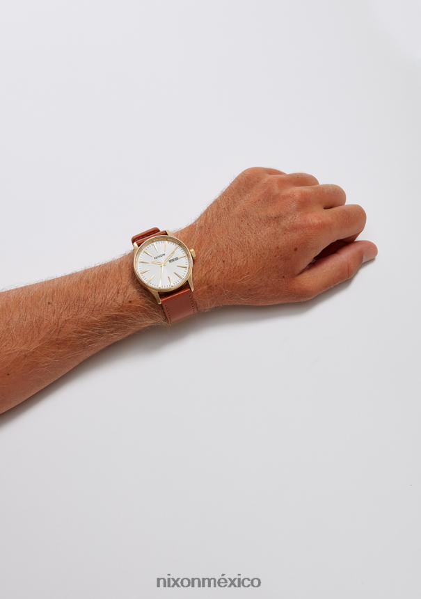 Nixon cuero centinela Z2VL2N55 mirar todo plateado/negro