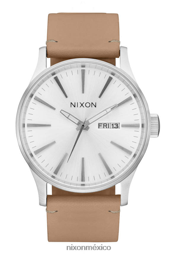 Nixon cuero centinela Z2VL2N57 mirar todo plateado/bronceado