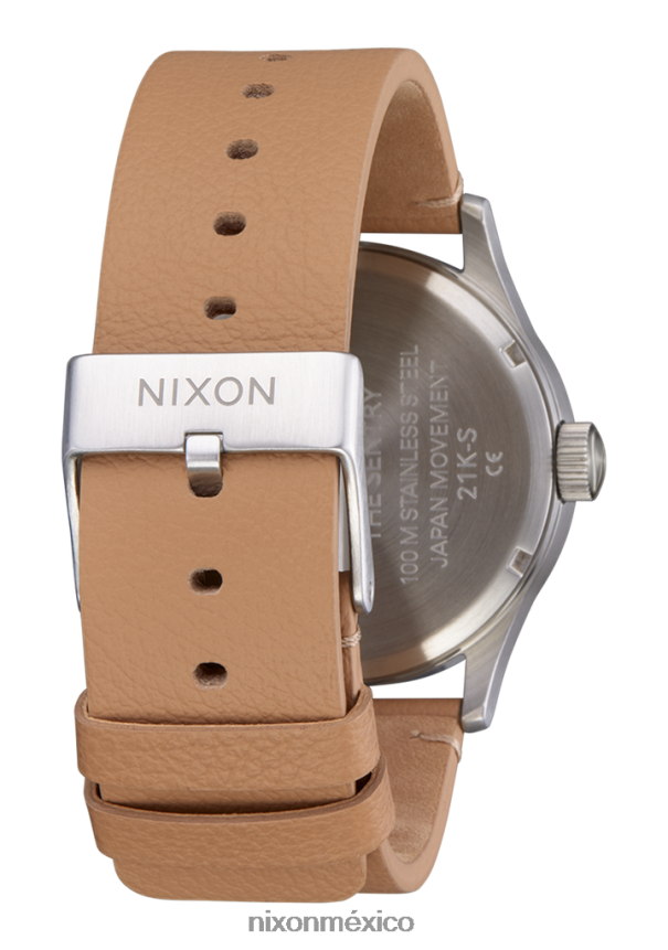Nixon cuero centinela Z2VL2N57 mirar todo plateado/bronceado