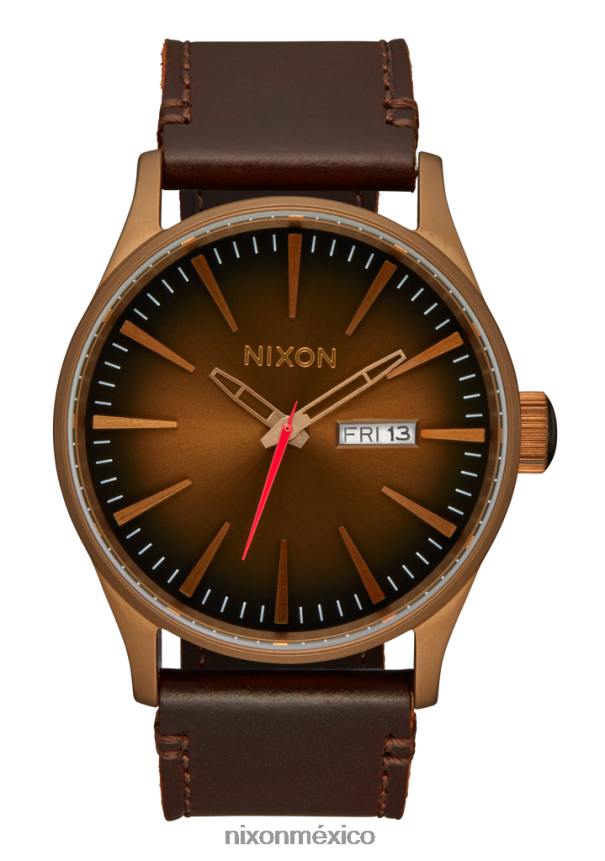Nixon cuero centinela Z2VL2N59 mirar bronce/negro