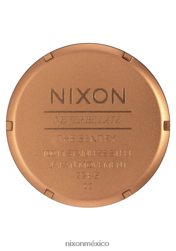Nixon cuero centinela Z2VL2N59 mirar bronce/negro