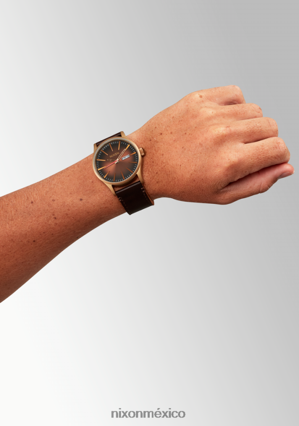 Nixon cuero centinela Z2VL2N59 mirar bronce/negro