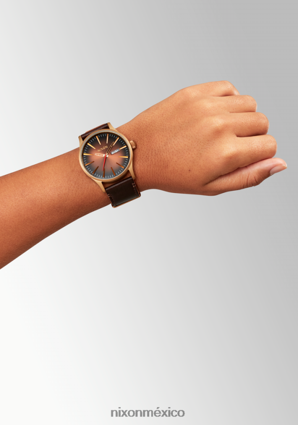 Nixon cuero centinela Z2VL2N59 mirar bronce/negro