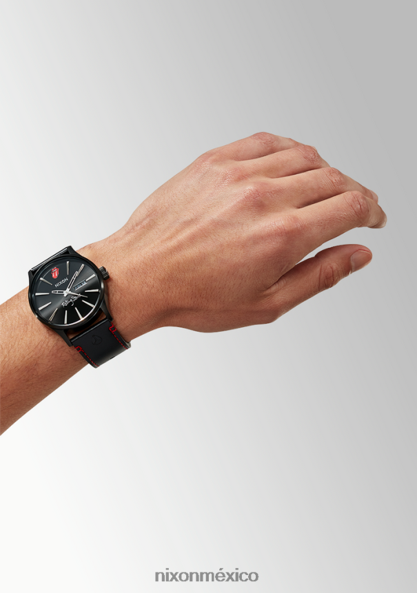 Nixon cuero centinela de piedras rodantes Z2VL2N132 mirar todo negro