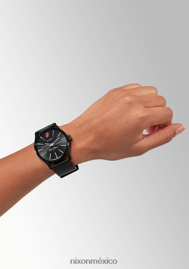 Nixon cuero centinela de piedras rodantes Z2VL2N132 mirar todo negro