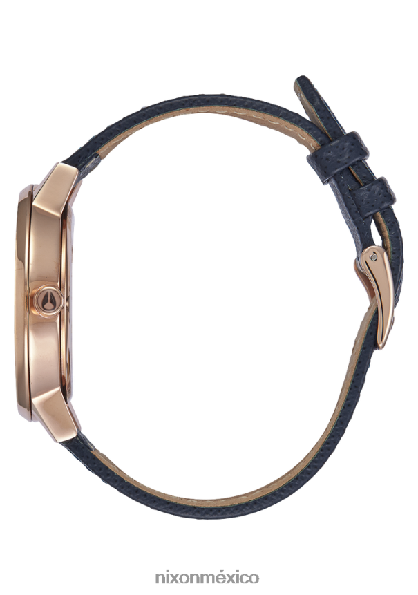 Nixon cuero kensington Z2VL2N236 mirar azul marino/oro rosa