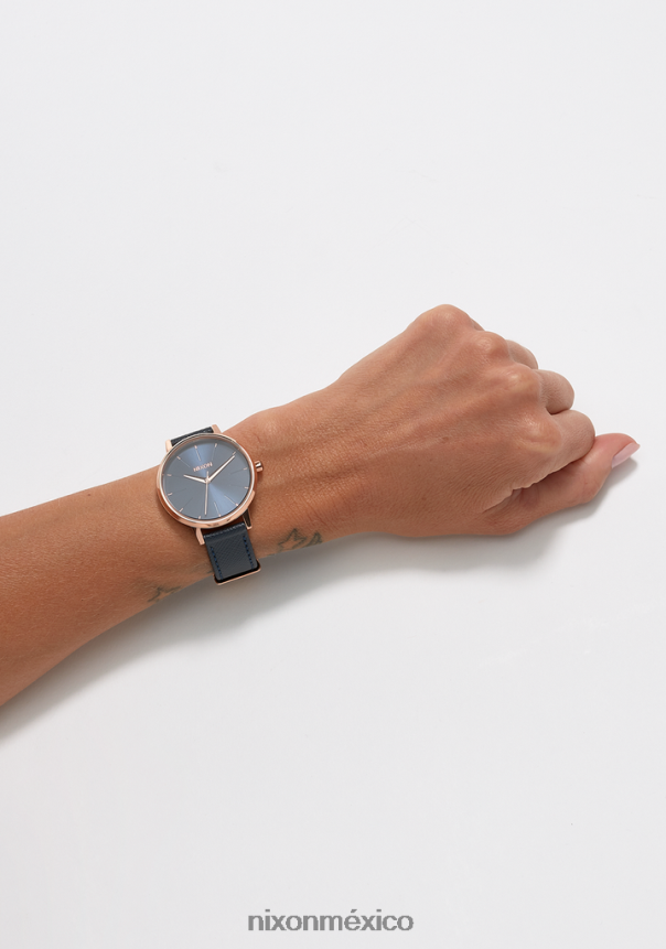 Nixon cuero kensington Z2VL2N236 mirar azul marino/oro rosa