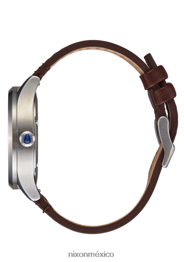 Nixon cuero solar centinela Z2VL2N95 mirar azul marino rayos de sol/plata