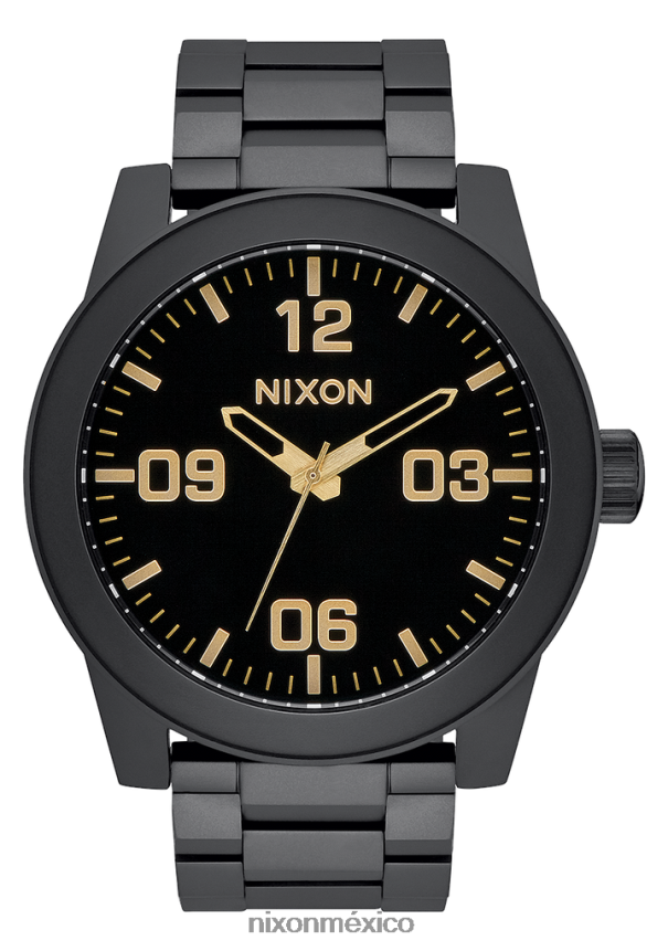 Nixon cuerpos de acero inoxidable Z2VL2N66 mirar negro mate/oro