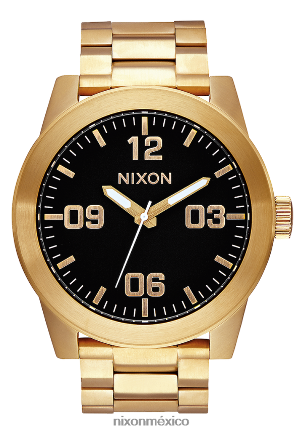 Nixon cuerpos de acero inoxidable Z2VL2N68 mirar todo dorado/negro