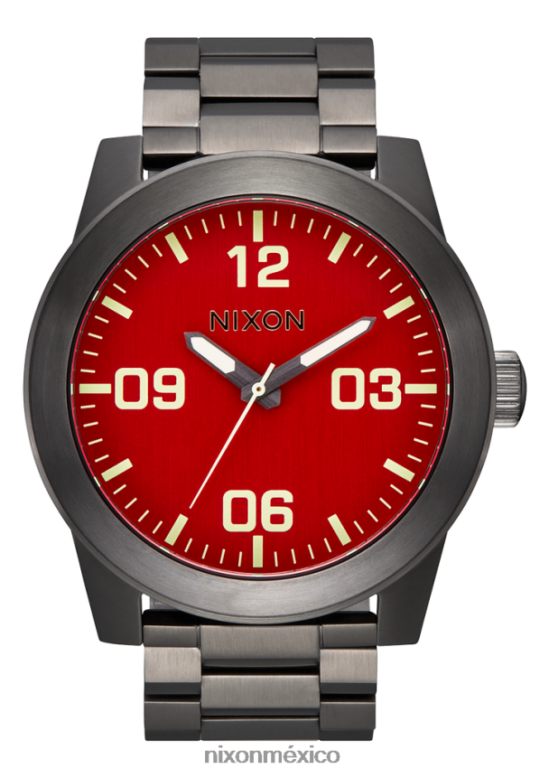 Nixon cuerpos de acero inoxidable Z2VL2N69 mirar rojo/bronce