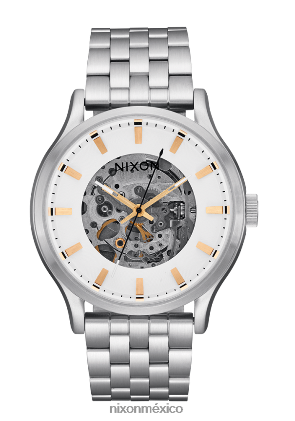 Nixon espectros Z2VL2N118 mirar plata blanca